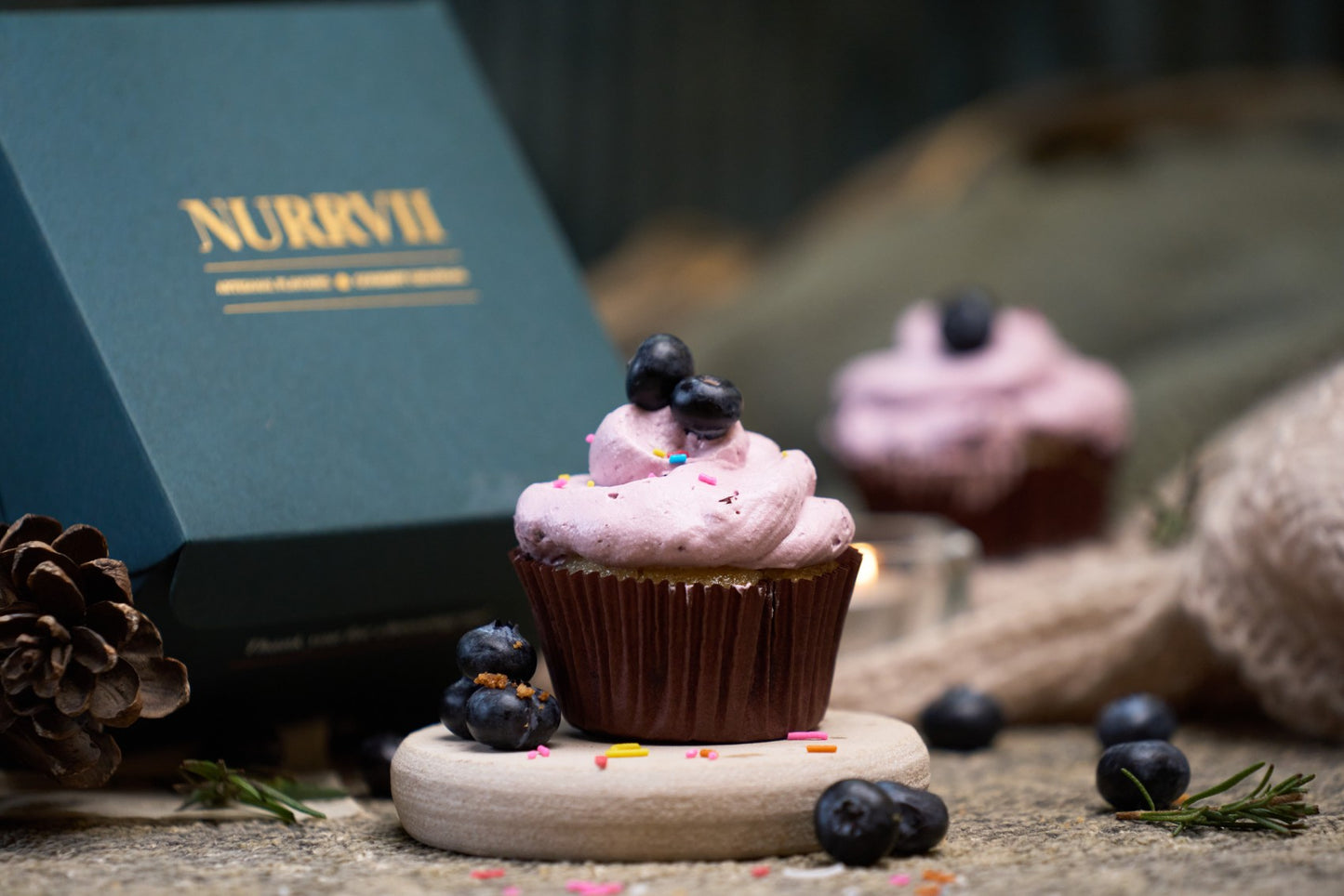 Vanilla Blueberry Cupcake