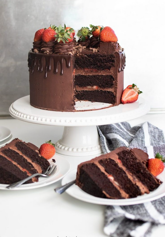 Belgian Chocolate Strawberry Cake